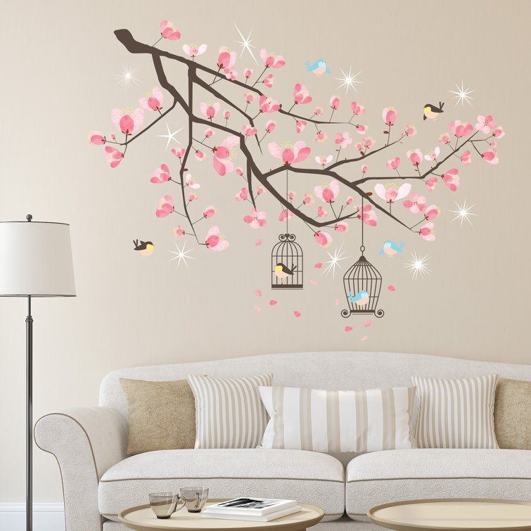 East Urban Home Crystal Cherry Blossom Tree Wall Sticker & Reviews